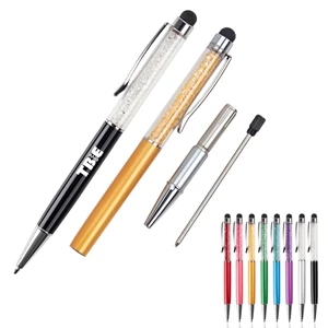 Crystal Ballpoint Touch Screen Pen