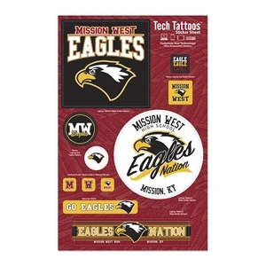 Tech Tattoos Decal / 11 Stock Shapes (7"x11" Sheet)