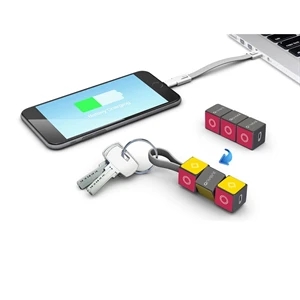 Rubik Data and Charging Cable Key Chain