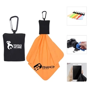 Microfiber Cleaning Cloth With Carabiner