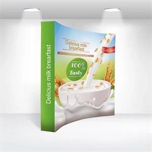 Replacement 8' Fabric Backdrop for curved pop-up