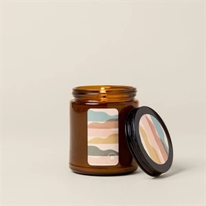 Glass Jar Candle with Lid - Label