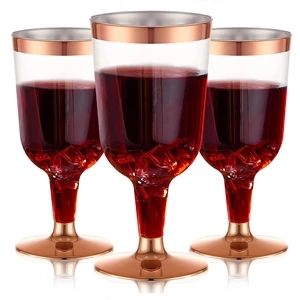 Gold-Plated Rim Wine Glass