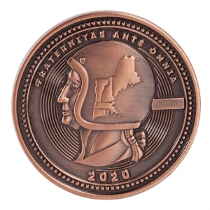 1.5" No Color Fill Brass Challenge Coins