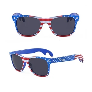 Custom Logo Bottle Opener Patriotic Malibu Sunglasses
