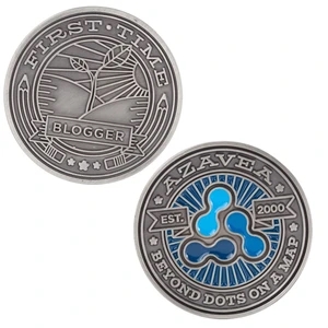 2.5" 4 Colors 1 Side Zinc Challenge Coins