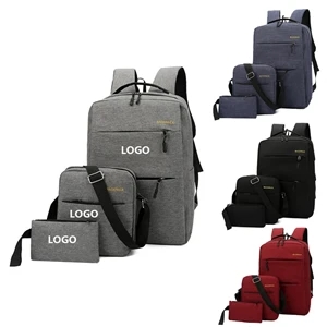 Usb Charging Computer Bag Three-piece Set