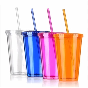 Custom Logo Tumbler with Straw