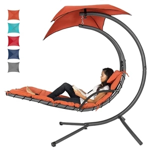 Outdoor Hanging Curved Steel Lounge Chair Swing