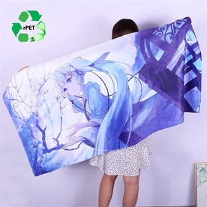 Eco-friendly rPET Sublimated Microfiber Sand Proof Towel