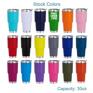 Custom Logo Contoured 30 Oz Stainless Steel Copper Double Lined