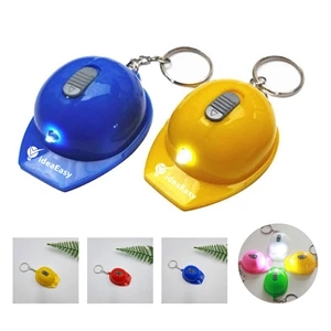 Safety Helmet Keychain With Flashlight