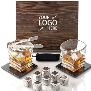 Whiskey Stainless Steel Ice Cube Gift Set