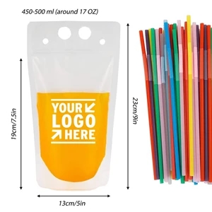 Drink Pouch With Straw