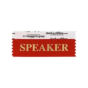 Red Speaker Award Ribbon