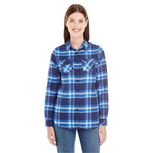 Burnside Ladies' Plaid Boyfriend Flannel Shirt