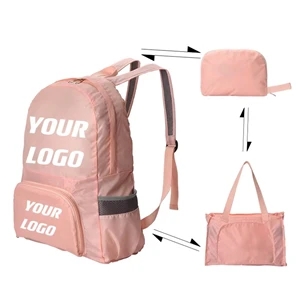 Polyester Three In One Folding Backpack