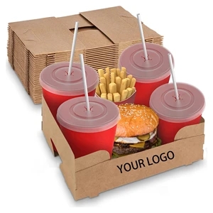 4 Corner Pop-Up Paperboard Food and Drink Tray