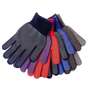 Nylon Labor Protection Work Gloves Non-Slip Pvc Dot