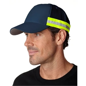 Adams Trucker Reflector High-Visibility Constructed Cap