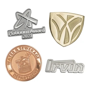 Custom Lapel Pins, Sandblast & Polished Finish