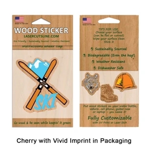 Ultra Vivid Cherry Wood Stickers