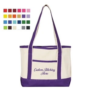 Canvas Boat Bag Tote w/ Reinforced Handle