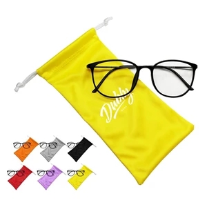 Microfiber Sunglass Pouch With Drawstring