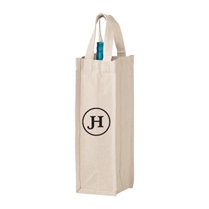 1-Bottle Heavy Cotton Canvas Tote