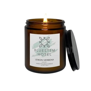 7 oz Amber Candle with Lid