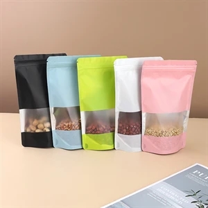 Stand Up Pouch Bag Zip Lock Storage With Matte Window