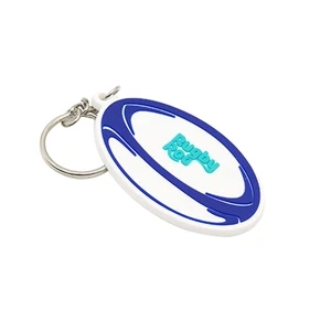 Personalized Oval PVC Keychain