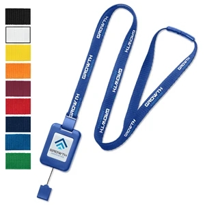 Custom Logo 5/8" SlimReel™ Woven Lanyard/Badge Reel System
