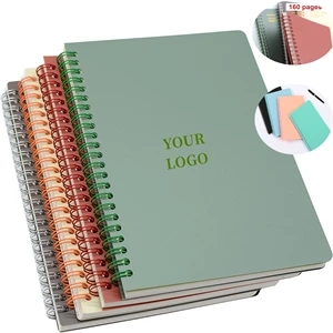Custom Logo Solid Color Waterproof Spiral Journal Notebook