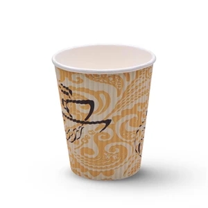 8 oz Insulated Disposable Paper Cups - Flexo