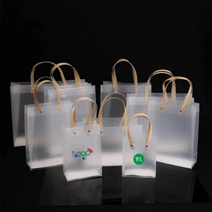 Customized Various Size Clear Frosted Plastic Shopping bag