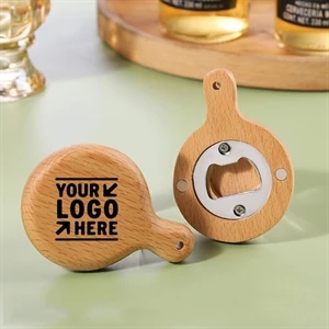 Pan-shaped Wooden Bottle Opener With Magnetic