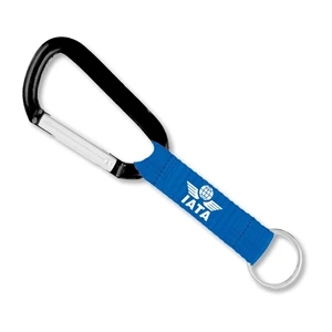 3/4" Carabiner Keychain Pocket Lanyards w/ Keyring