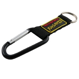 3/4" Polyester PVC Carabiner Keychain Split Key Ring Lanyard