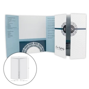 Gatefold Folder with One Horizontal Pocket