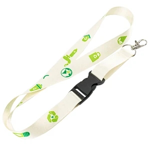 Biodegradable Bamboo Eco-friendly Lanyard w/ Buckle Release