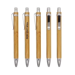 Custom Logo Bamboo Ballpoint Pen