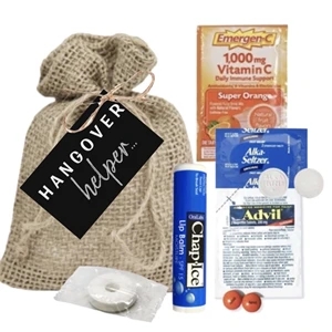 Jute Bag with Hangover Kit