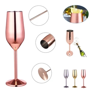 7.5 OZ Stainless Steel Wine Goblet Champagne Glass