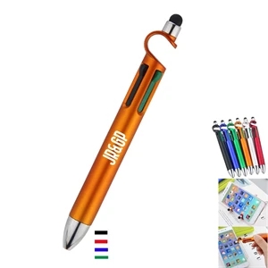 4 Colors Phone Holder Stylus Ballpoint Pen