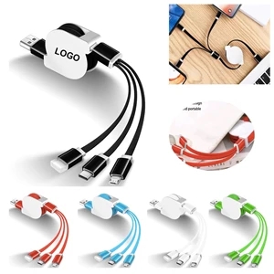 3 In 1 Retractable Multi Charging Cable