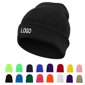 Patch Knit Beanie