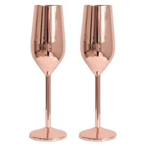 304 Stainless Steel Champagne Flute Rose Gold 200ML