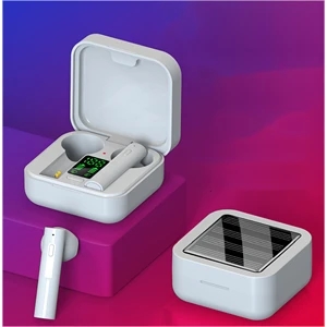 Wireless Stereo Earbuds With Solar Energy