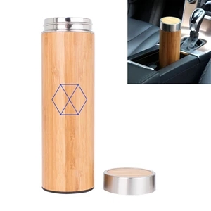 Stainless Steel Bamboo Thermal Mug-17oz